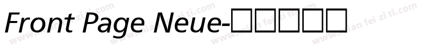 Front Page Neue字体转换